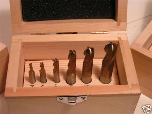 6 piece 4-flute Ball Nose End Mill Set HSS TiN Coated